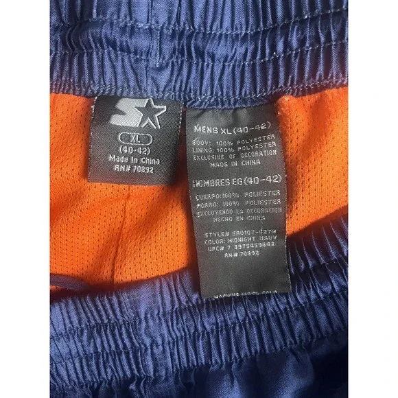 Vtg Y2K Starter Navy Track Pants Orange Mesh Lined Streetwear Mens XL 42W 29.5L - Picture 3 of 16